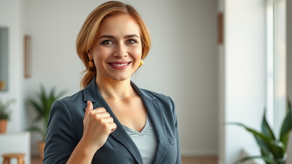 Motivated patient showing confidence post non-invasive fat reduction treatment