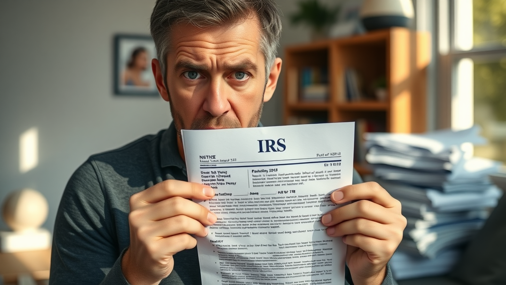 Resolving IRS tax issues: worried individual holding unopened IRS notice
