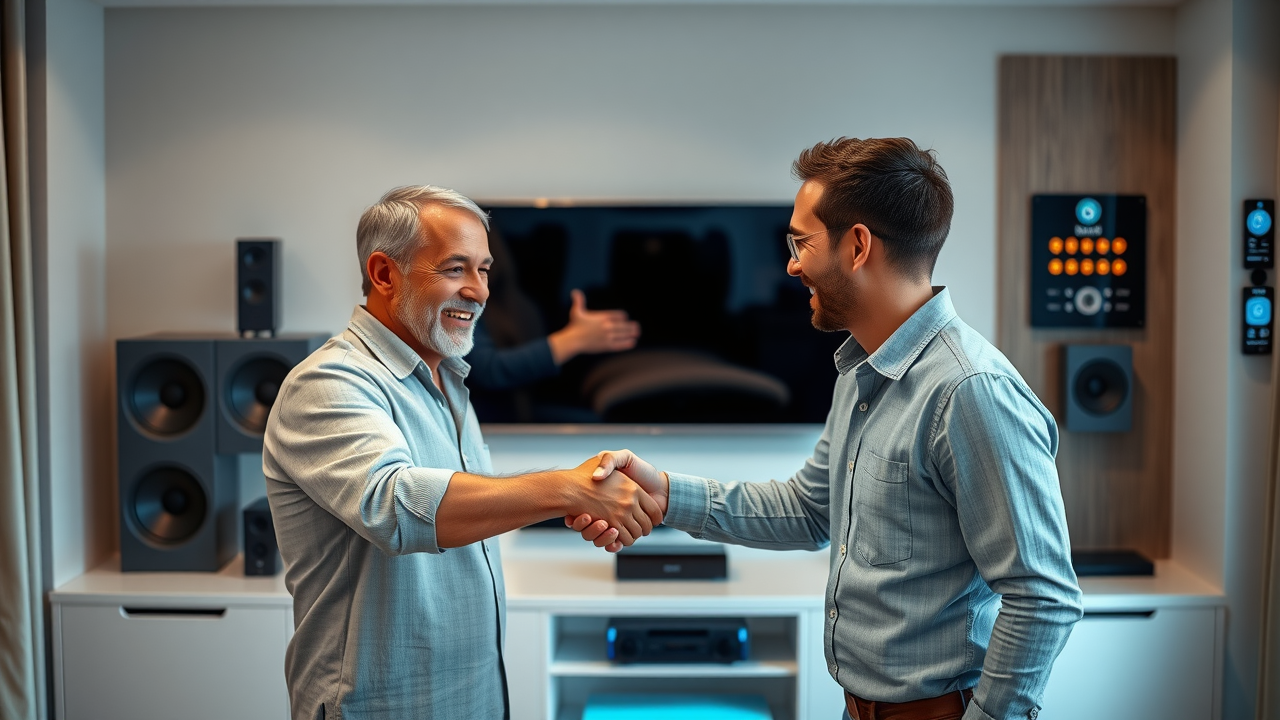 Expert delivers custom TV mounting &amp; technical solutions in smart home theater